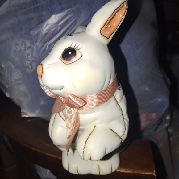 NWT Vintage Lefton Patwork Foral Bunny - Picture 5 of 12